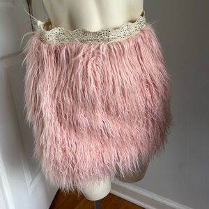 Free people faux feather mini skirt